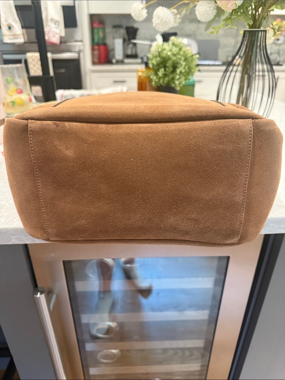 Coach Hadley Turnlock Tote Bag in suede - Picture 6 of 11